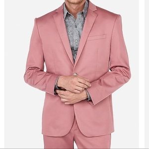 Slim pink cotton sateen performance stretch jacket
